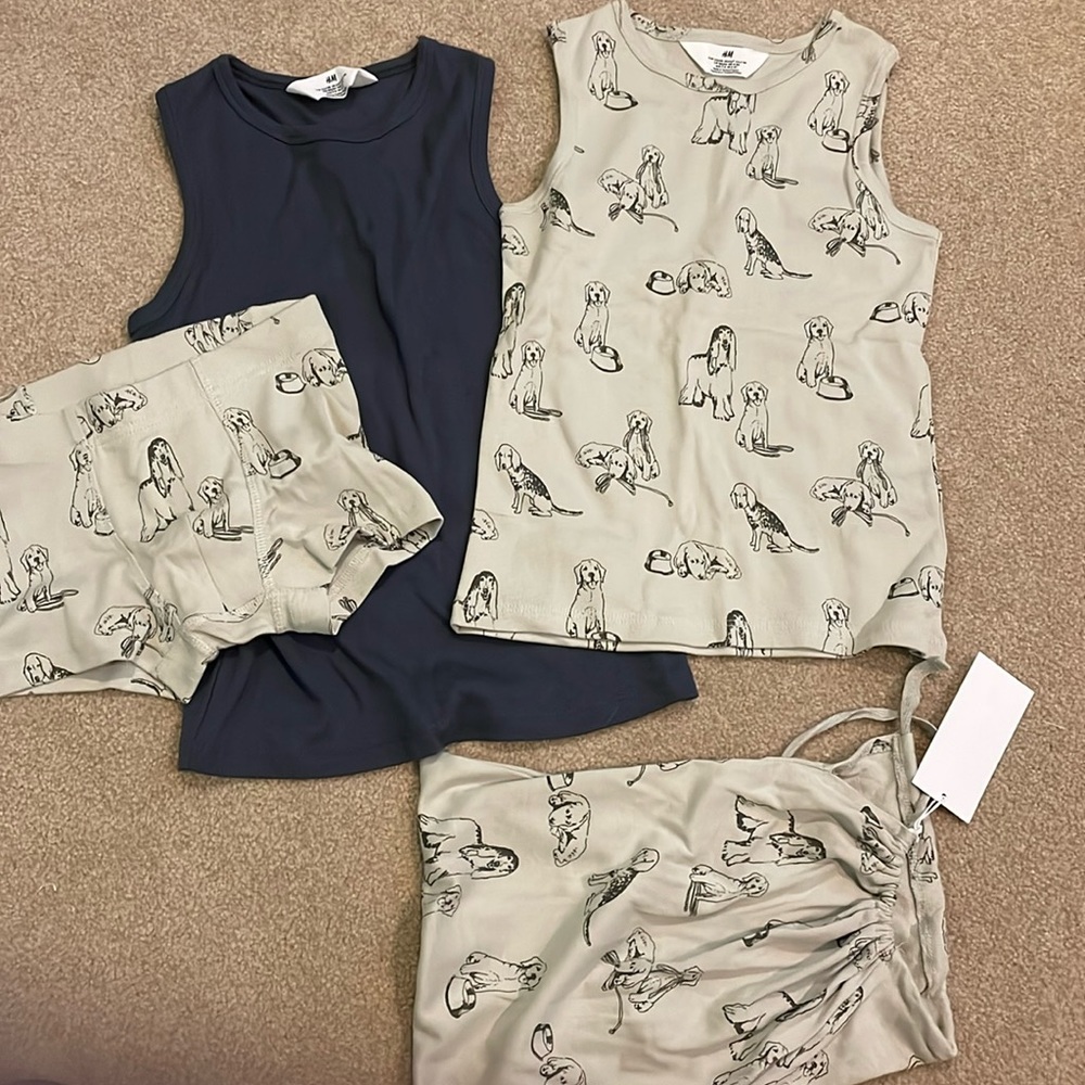 H&M Set of two tanks, and one boxers in a drawstring bag size 6x/7 NWT